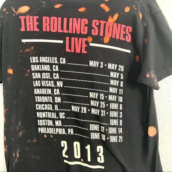Original Vintage “The Rolling Stones” 2013 Concert Tye Dye T Shirt Size Medium - Picture 10 of 16